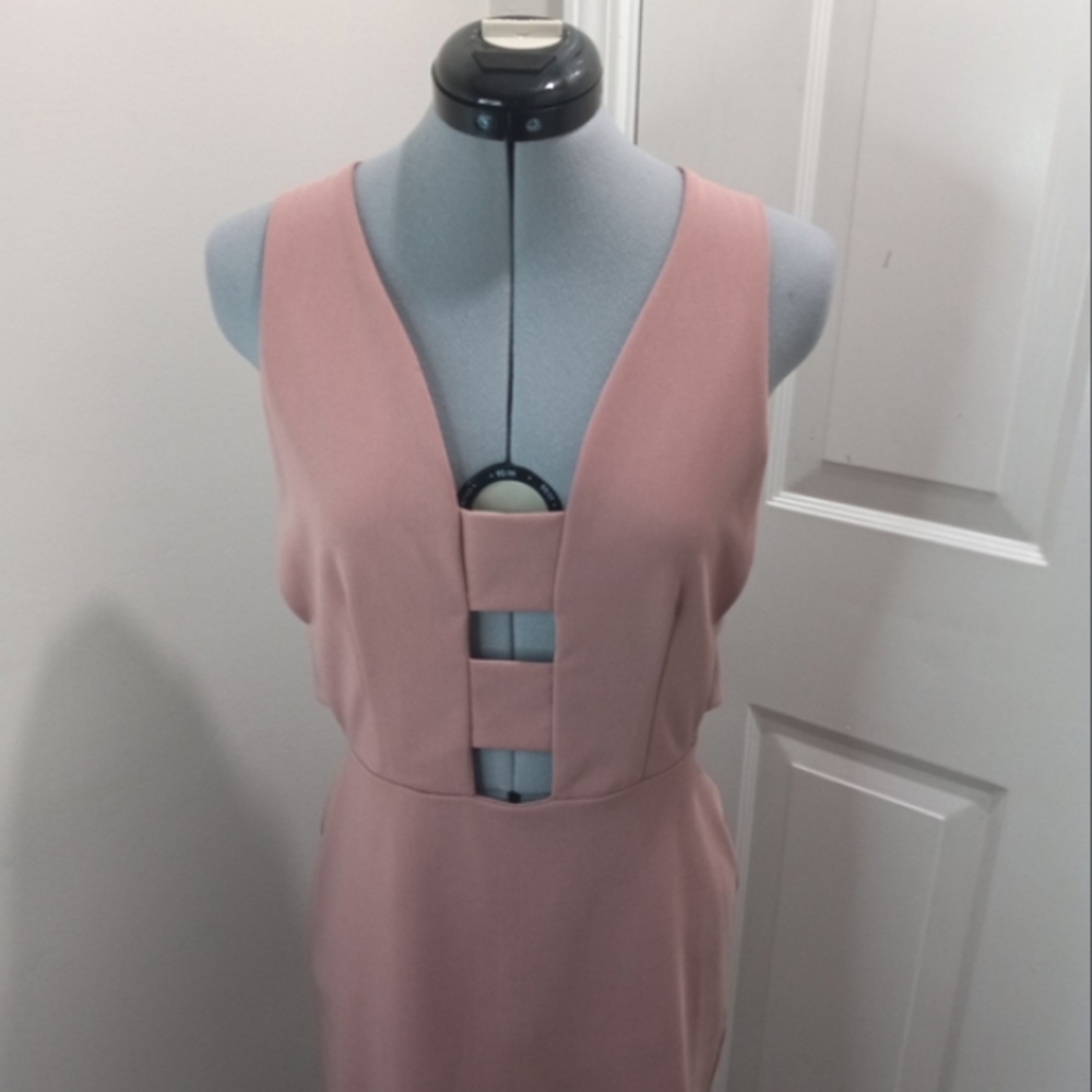 She + Sky Pinkish Open Bodycon Mini Dress W/ Cutouts Size Med